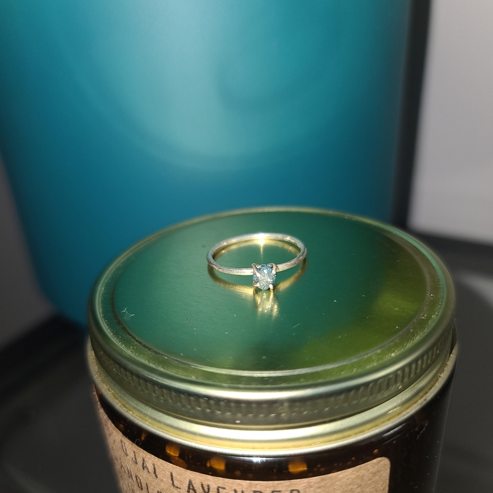 Raw Diamond Ring Size 7
